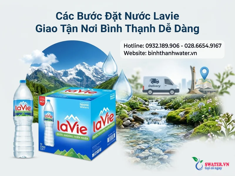 Các Bước Đặt Nước Lavie Giao Tận Nơi Bình Thạnh Dễ Dàng