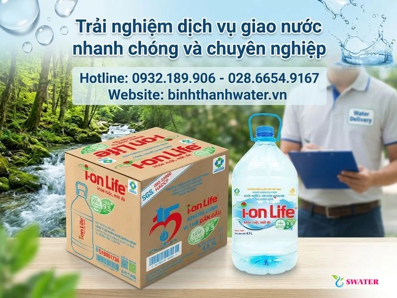 Trải nghiệm dịch vụ giao nước nhanh chóng và chuyên nghiệp