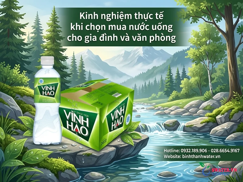 Kinh nghiệm thực tế khi chọn mua nước uống cho gia đình và văn phòng